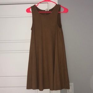 Brown suede dress